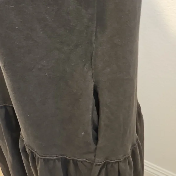 Free People Black Sleeveless Tiered Maxi Dress Sz L New - Picture 4 of 7